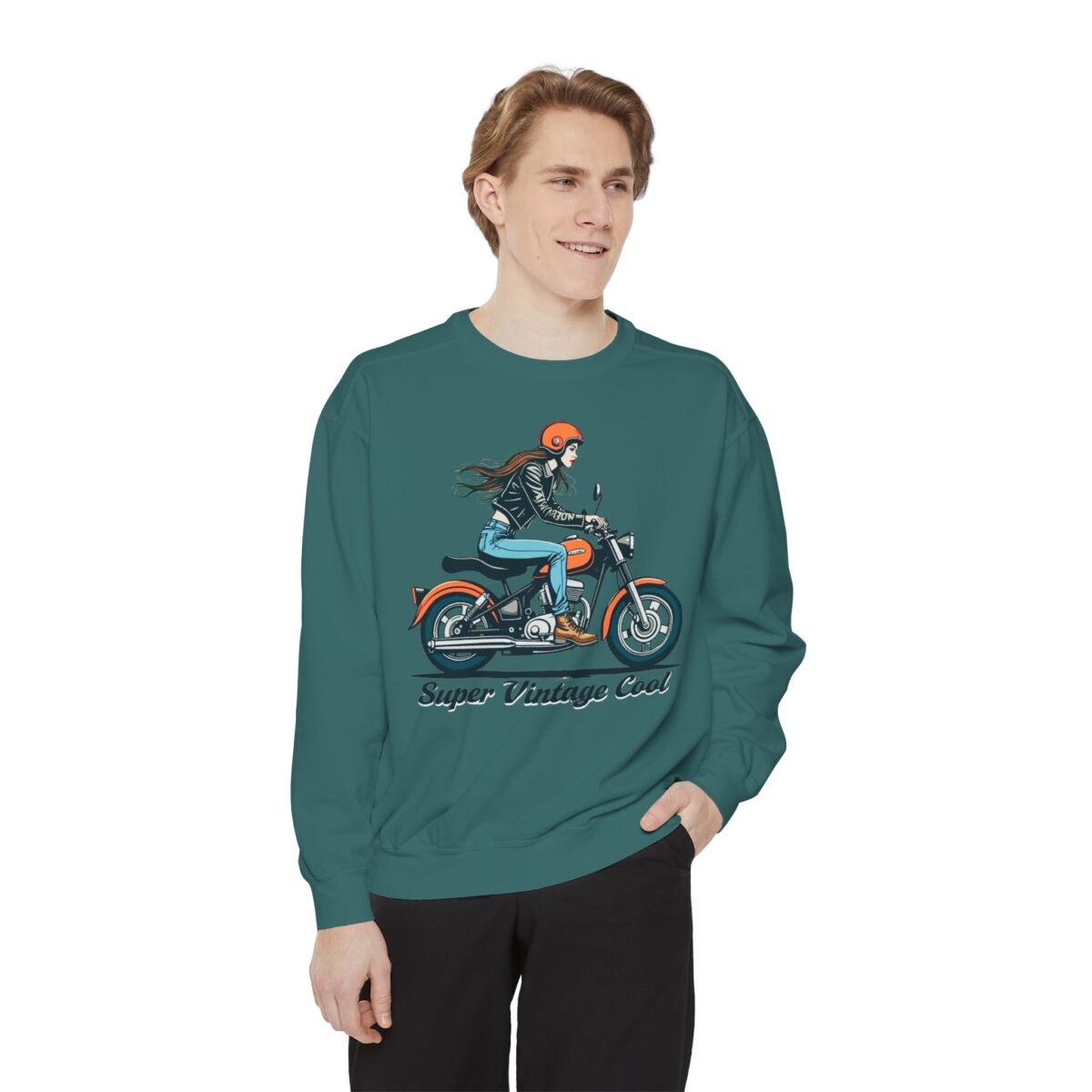 Super vintage cool Unisex Garment-Dyed Sweatshirt - Image 19