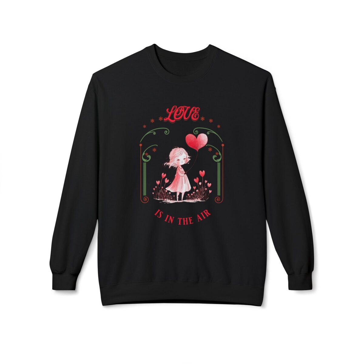 Love is in the air Unisex Midweight Softstyle Fleece Crewneck Sweatshirt