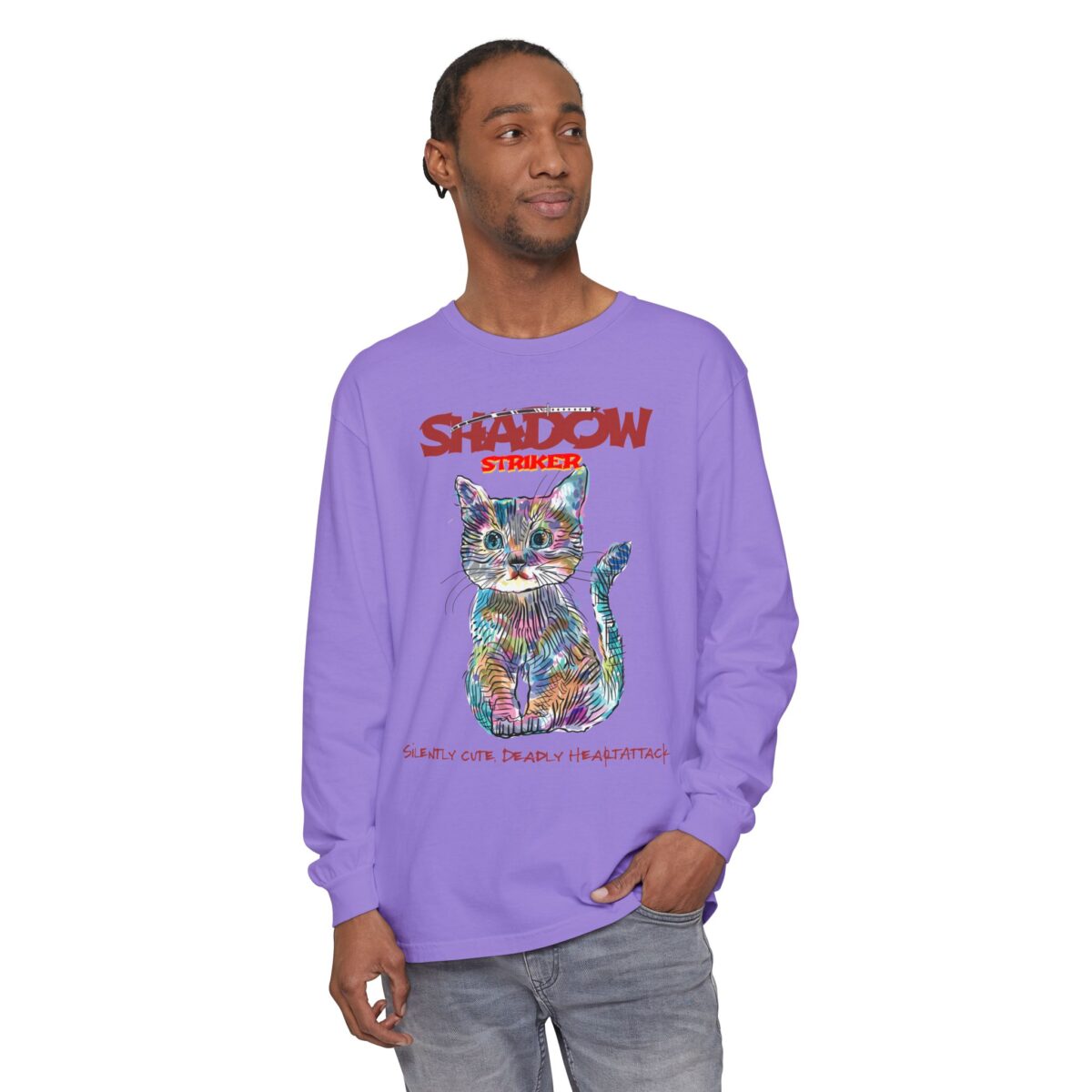 Shadow Striker Unisex Garment-dyed Long Sleeve T-Shirt - Image 55