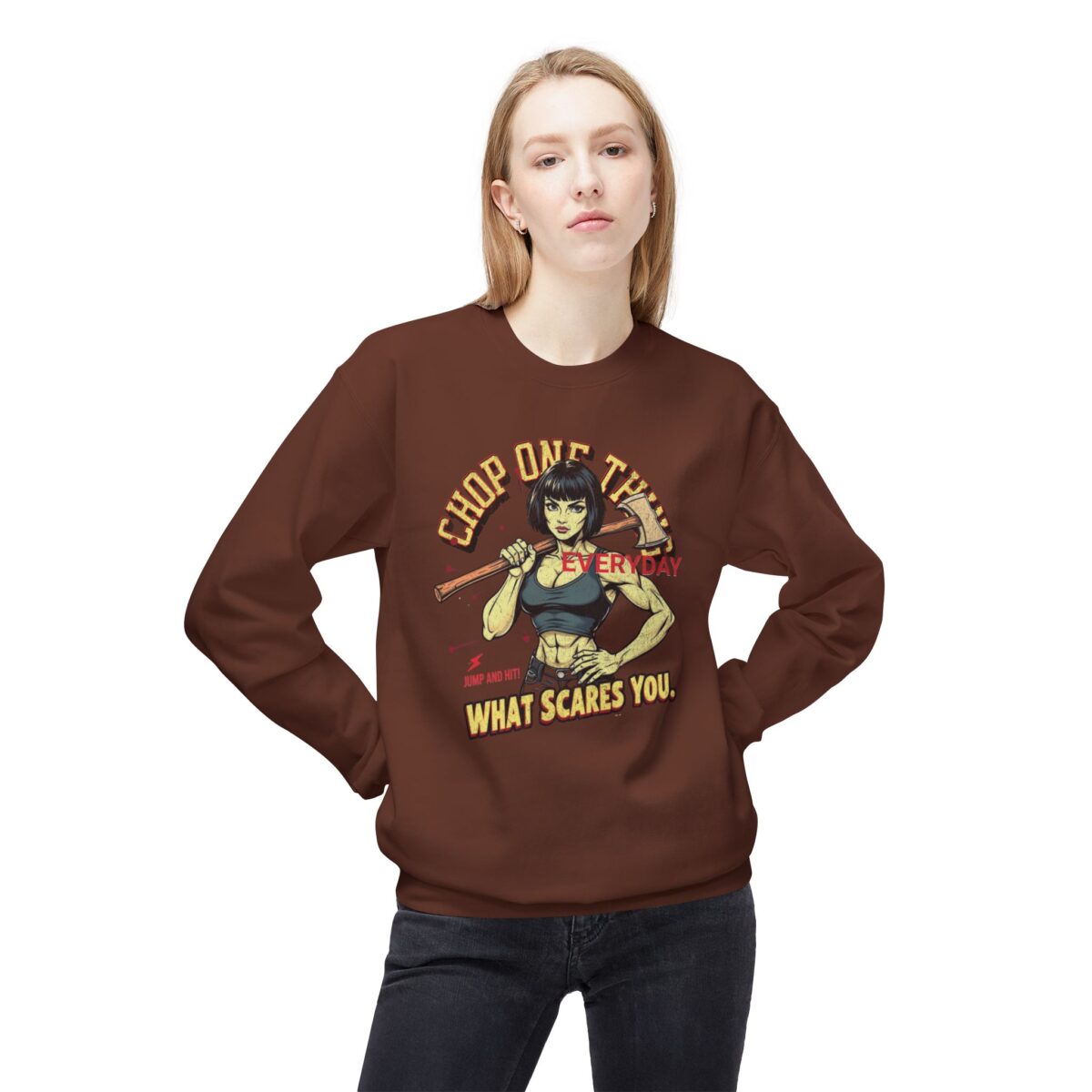 CHOP ONE THING Unisex Midweight Softstyle Fleece Crewneck Sweatshirt - Image 3