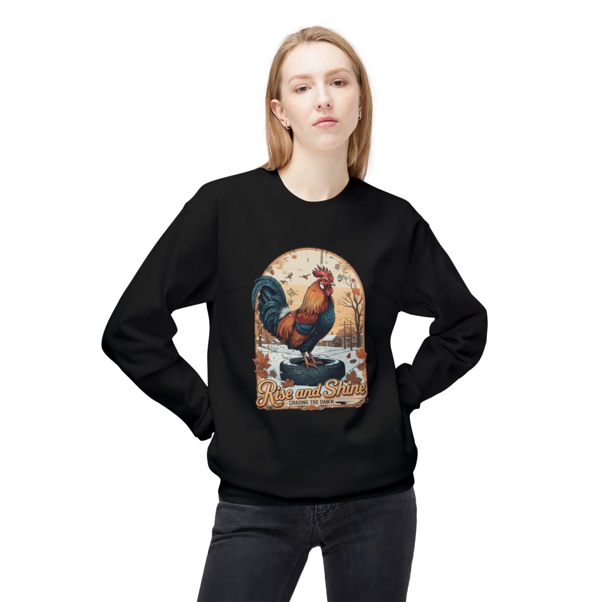 Rise and Shine Unisex Midweight Softstyle Fleece Crewneck Sweatshirt - Image 3
