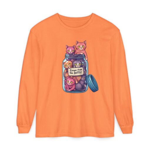 Escape from the bottle Unisex Garment-dyed Long Sleeve T-Shirt - Image 5