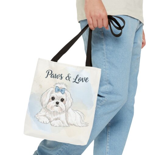 Paws & Love Dog Tote Bag - Cute Pet Lover's Carryall - Image 3
