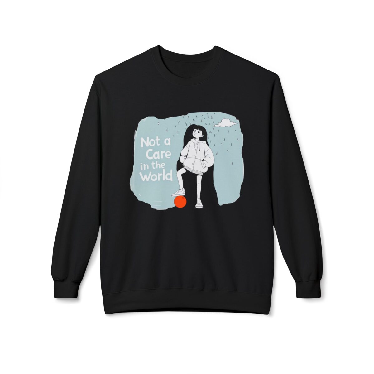 Not a care in the world Unisex Midweight Softstyle Fleece Crewneck Sweatshirt - Image 9