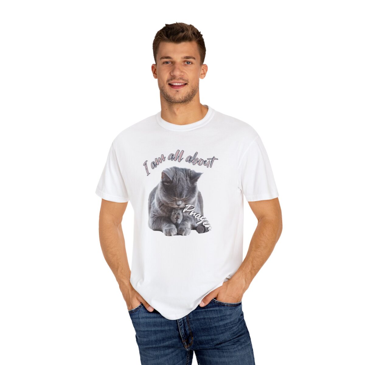 I'm all about prayer Unisex Garment-Dyed T-shirt - Image 4