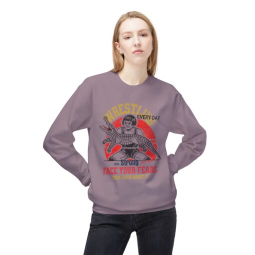 Face your fears Unisex Midweight Softstyle Fleece Crewneck Sweatshirt - Image 15