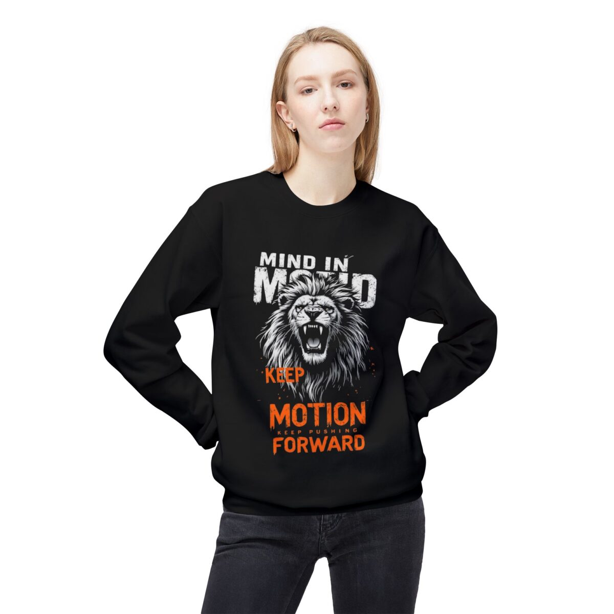 Keep pushing forward Unisex Midweight Softstyle Fleece Crewneck Sweatshirt - Image 3