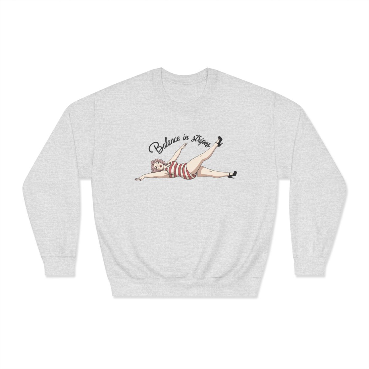 Balance in Stripes Unisex DryBlend® Crewneck Sweatshirt - Image 5