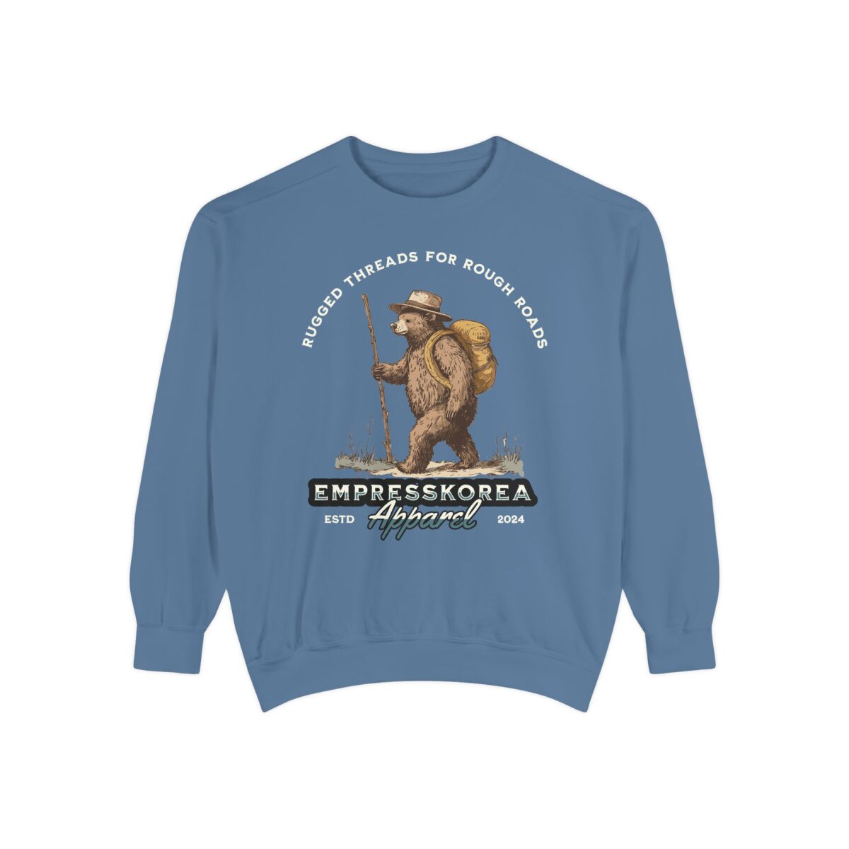 Rugged threads for ruff roads Unisex Garment-Dyed Sweatshirt - Image 33