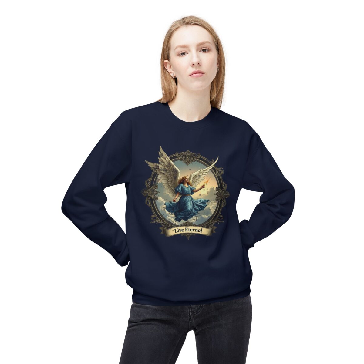 Live eternal Unisex Midweight Softstyle Fleece Crewneck Sweatshirt - Image 11