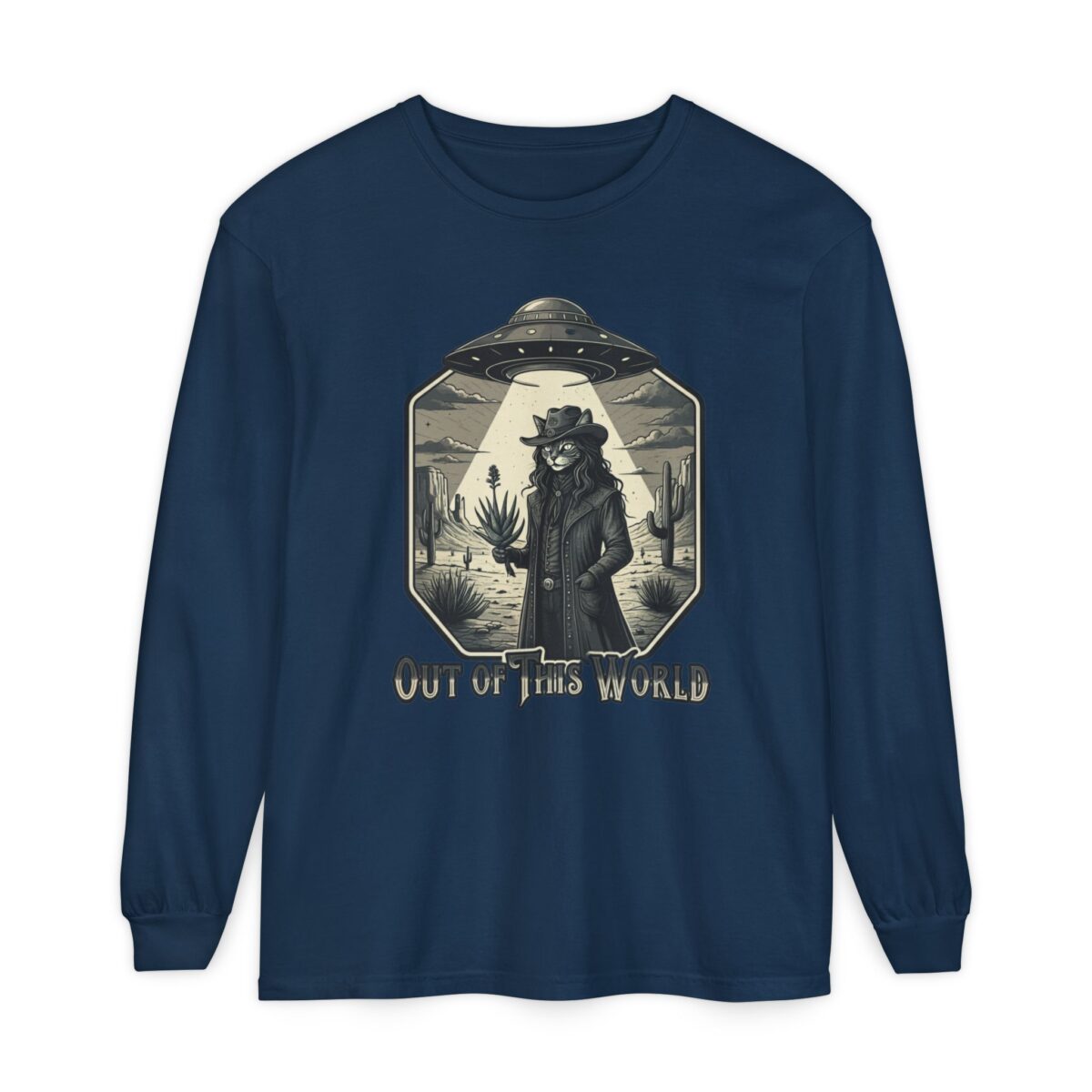 Out of this world Unisex Garment-dyed Long Sleeve T-Shirt - Image 5