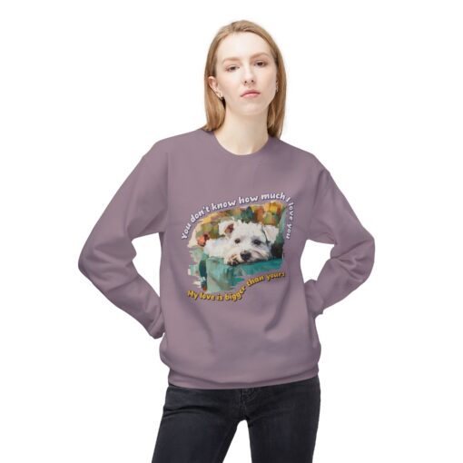 My love is bigger than yours Unisex Midweight Softstyle Fleece Crewneck Sweatshirt - Image 43