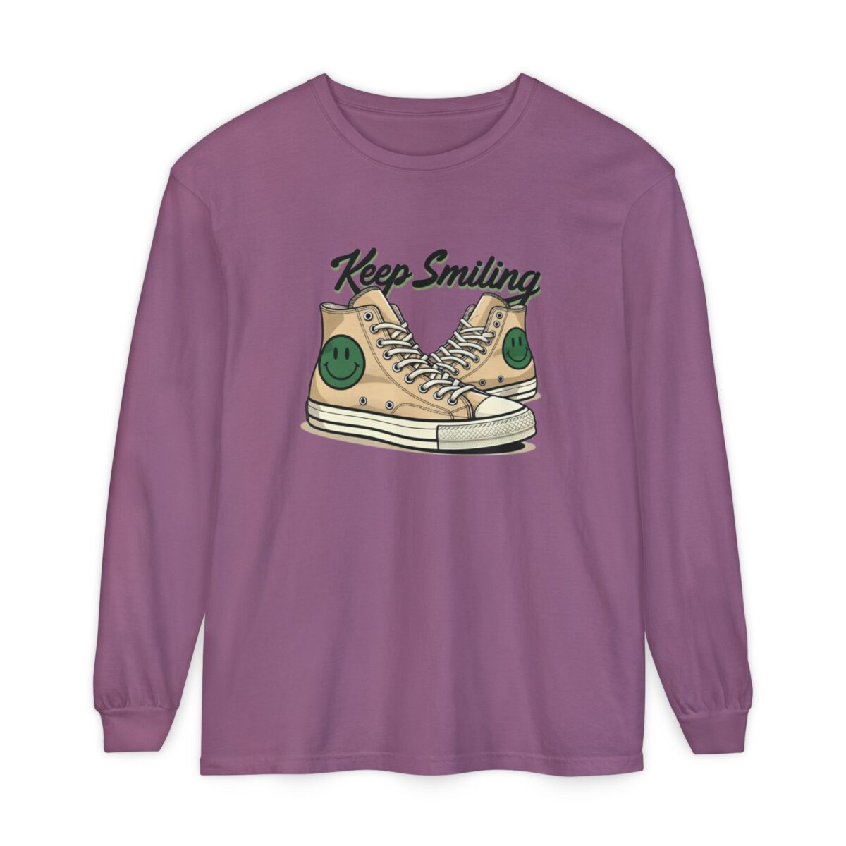 Copy of Keep smiling Unisex Garment-dyed Long Sleeve T-Shirt - Image 33