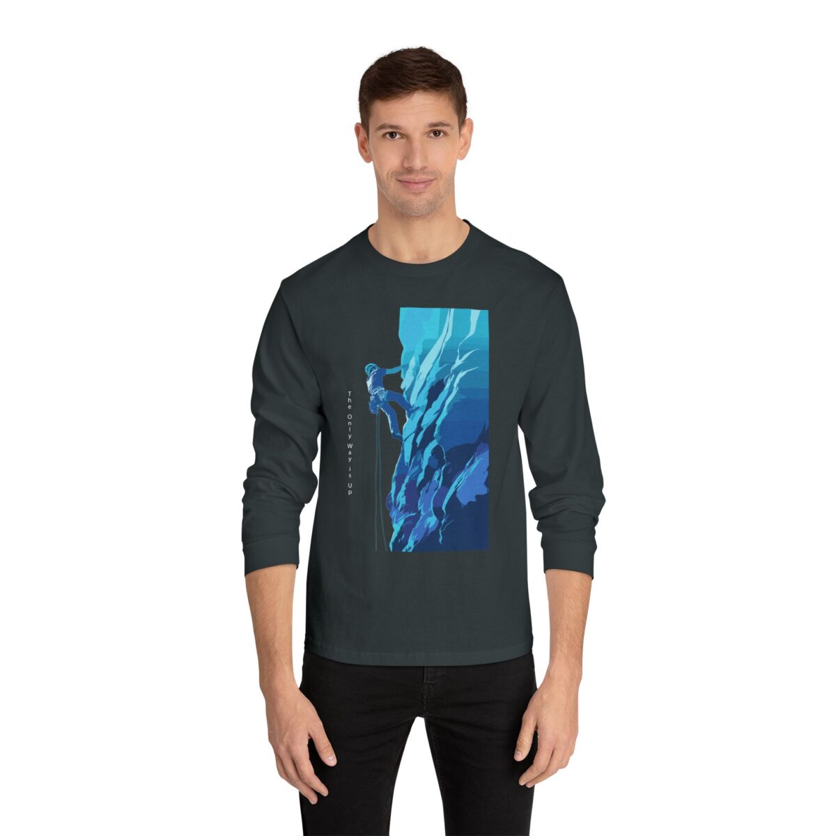 The only way is up Unisex Classic Long Sleeve T-Shirt - Image 3