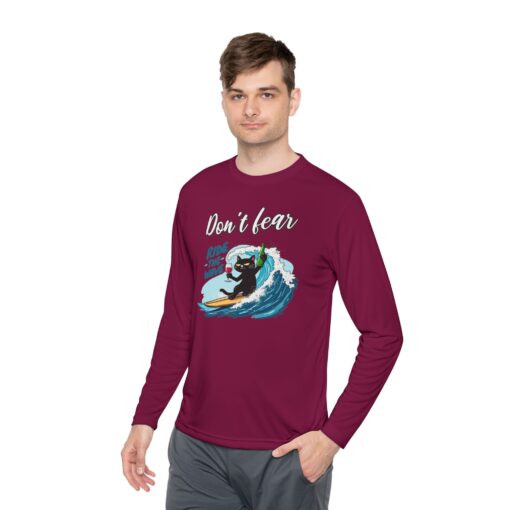 Don't fear, ride the wave Unisex Lightweight Long Sleeve Tee - Image 27
