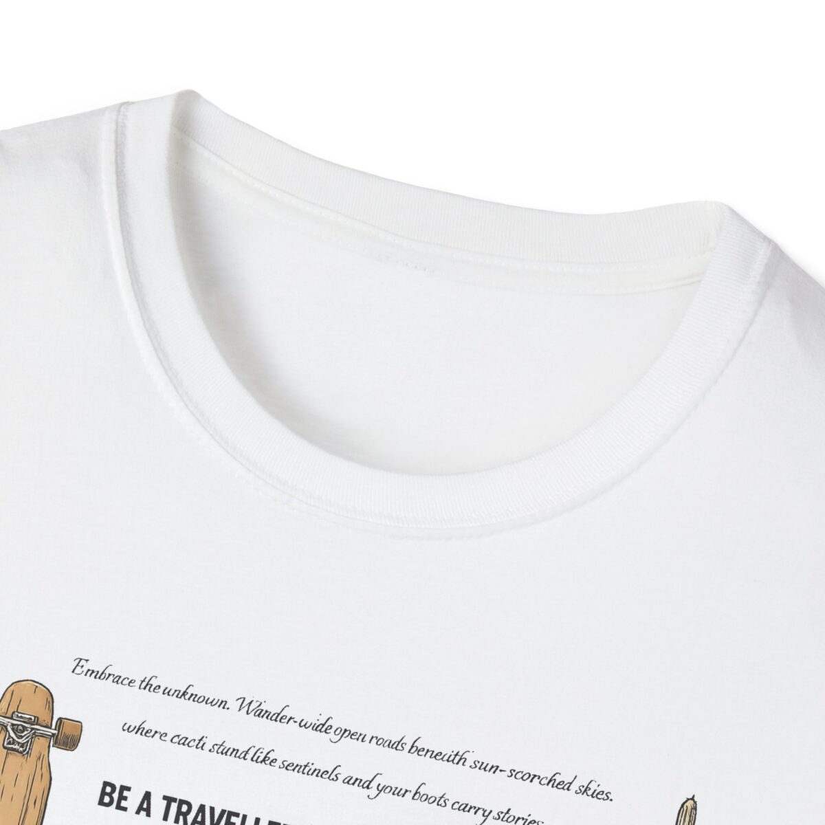 Be a traveller everywhere Unisex Softstyle T-Shirt - Image 3