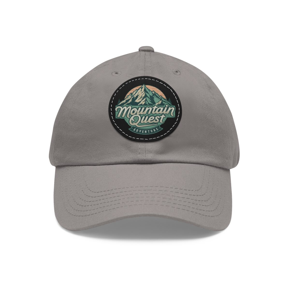 Where Mountains Meet Your Spirit Dad Hat with Leather Patch (Round) - Image 25