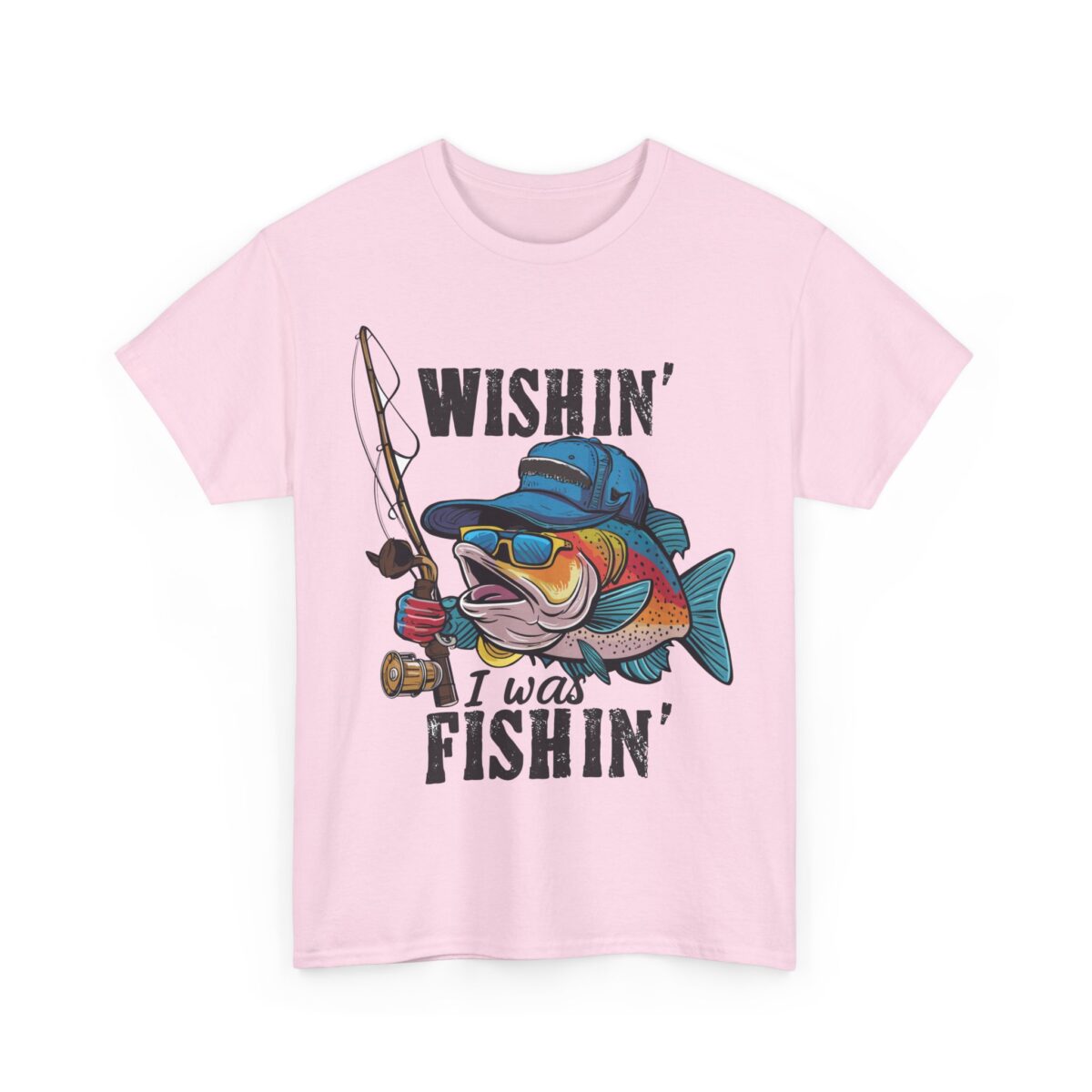 Whishing I was fishing Unisex Heavy Cotton Tee - Image 15