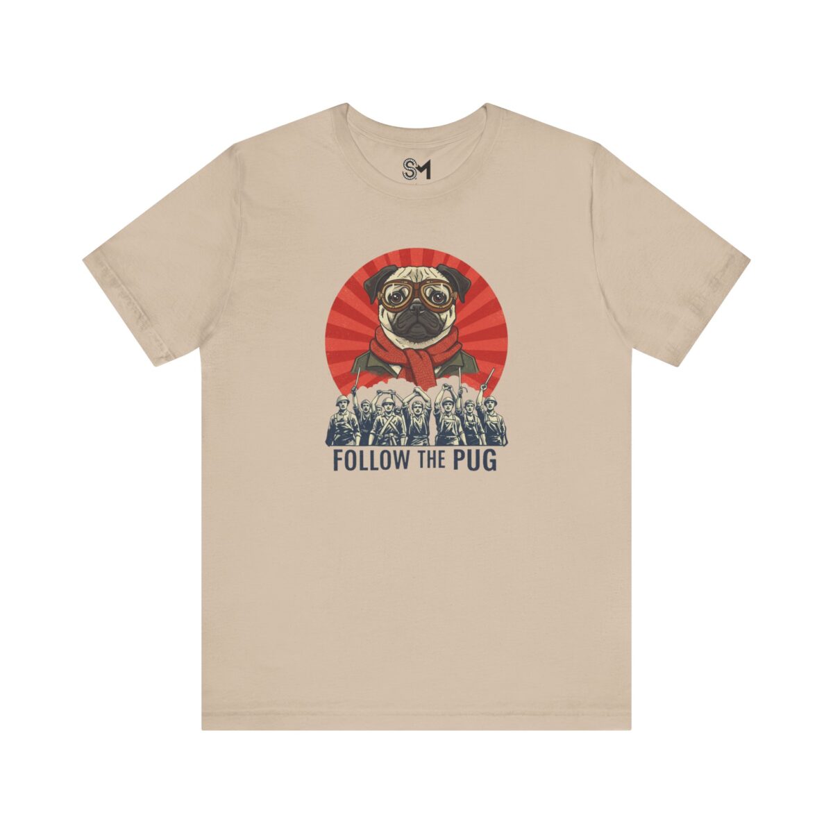 Follow the pug Unisex Jersey Short Sleeve Tee - Image 29