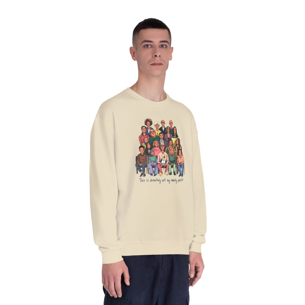 Definitely not my family photo Unisex NuBlend® Crewneck Sweatshirt - Image 7
