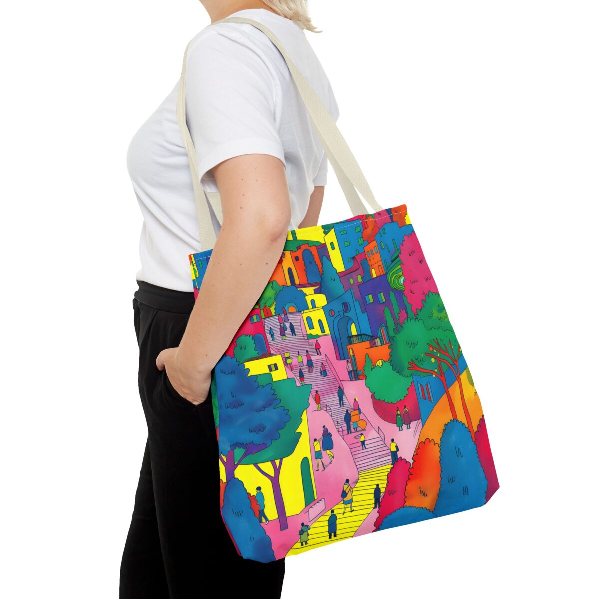 The hillside village in Korea Tote Bag (AOP) - Image 48