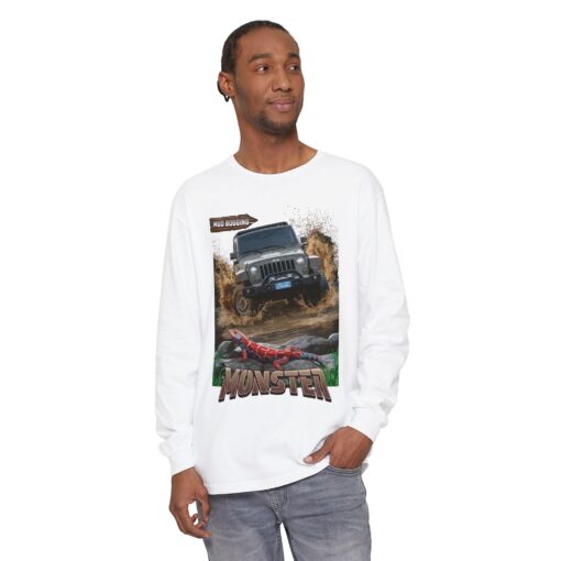 Monster car Unisex Garment-dyed Long Sleeve T-Shirt - Image 3