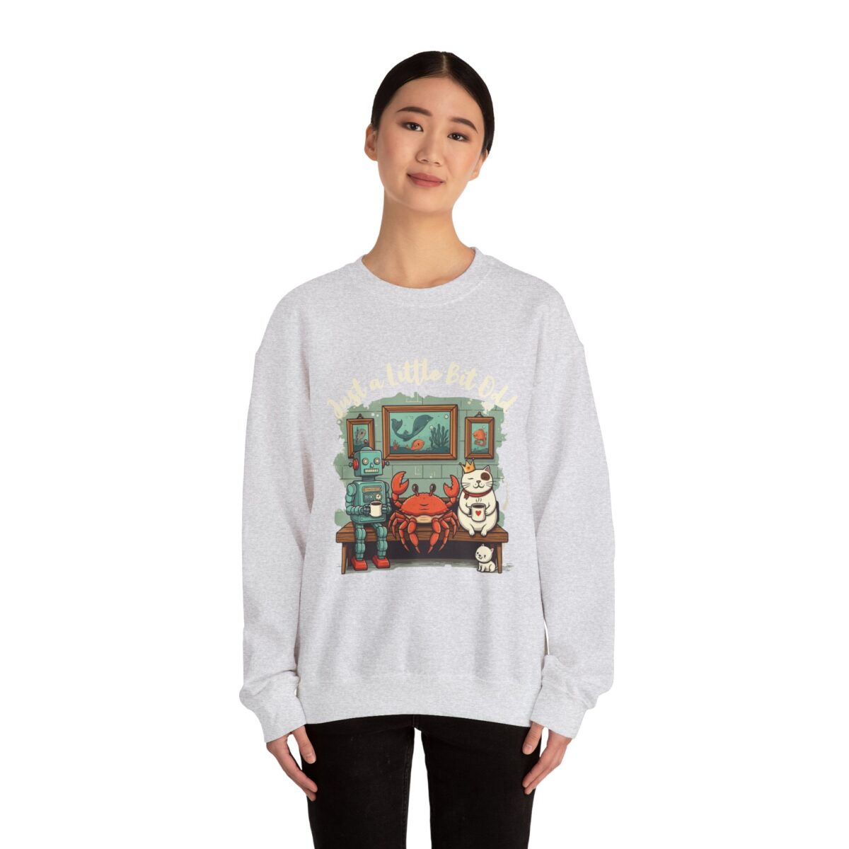 Just a little bit odd Unisex Heavy Blend™ Crewneck Sweatshirt - Image 4