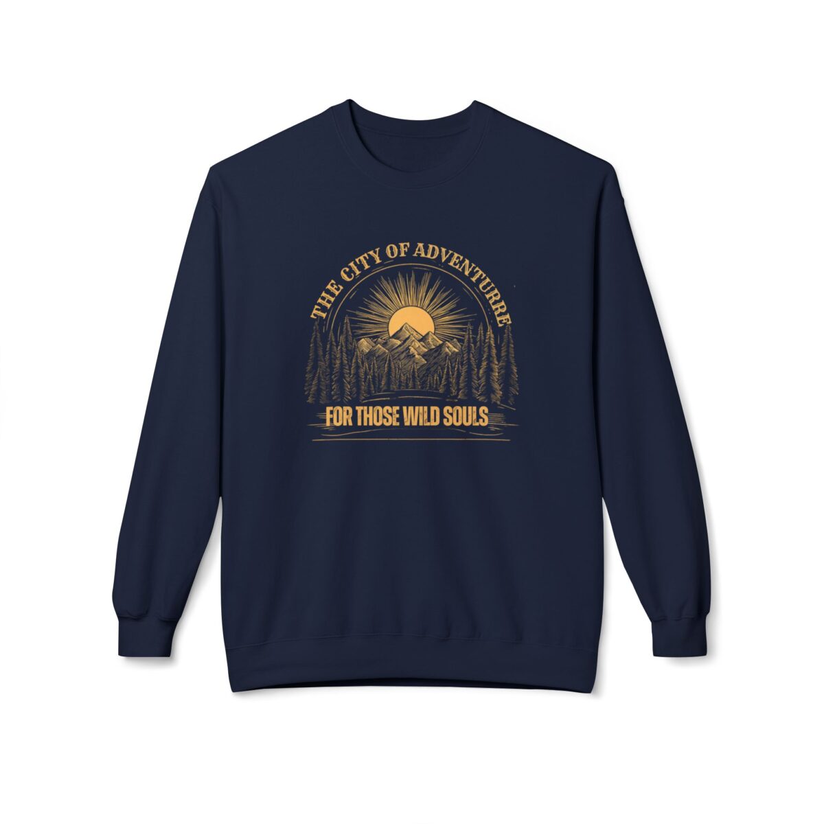 The city of adventure Unisex Midweight Softstyle Fleece Crewneck Sweatshirt - Image 21