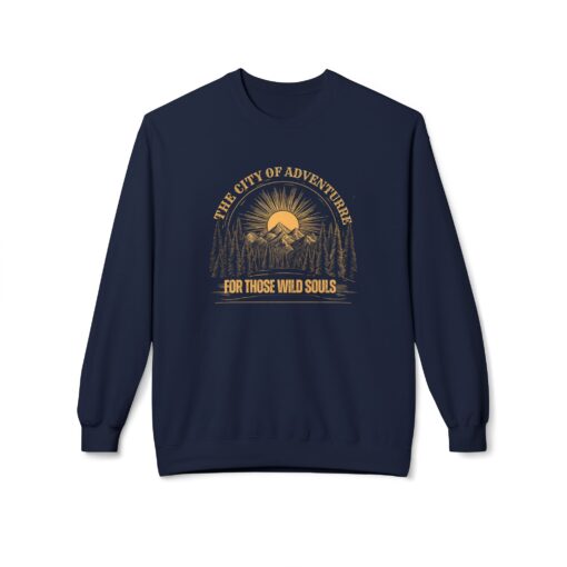 The city of adventure Unisex Midweight Softstyle Fleece Crewneck Sweatshirt - Image 21