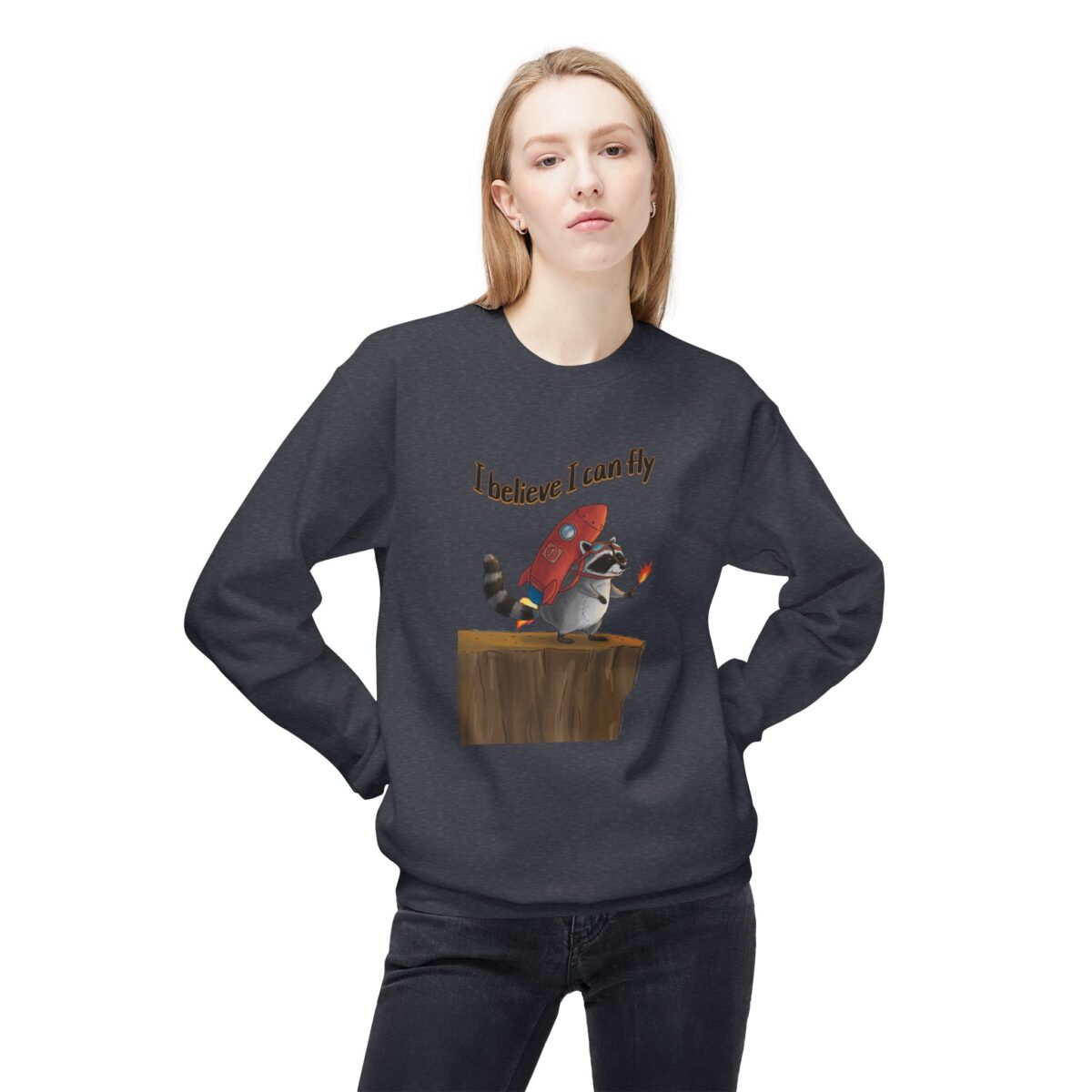 I believe I can fly Unisex Midweight Softstyle Fleece Crewneck Sweatshirt - Image 15