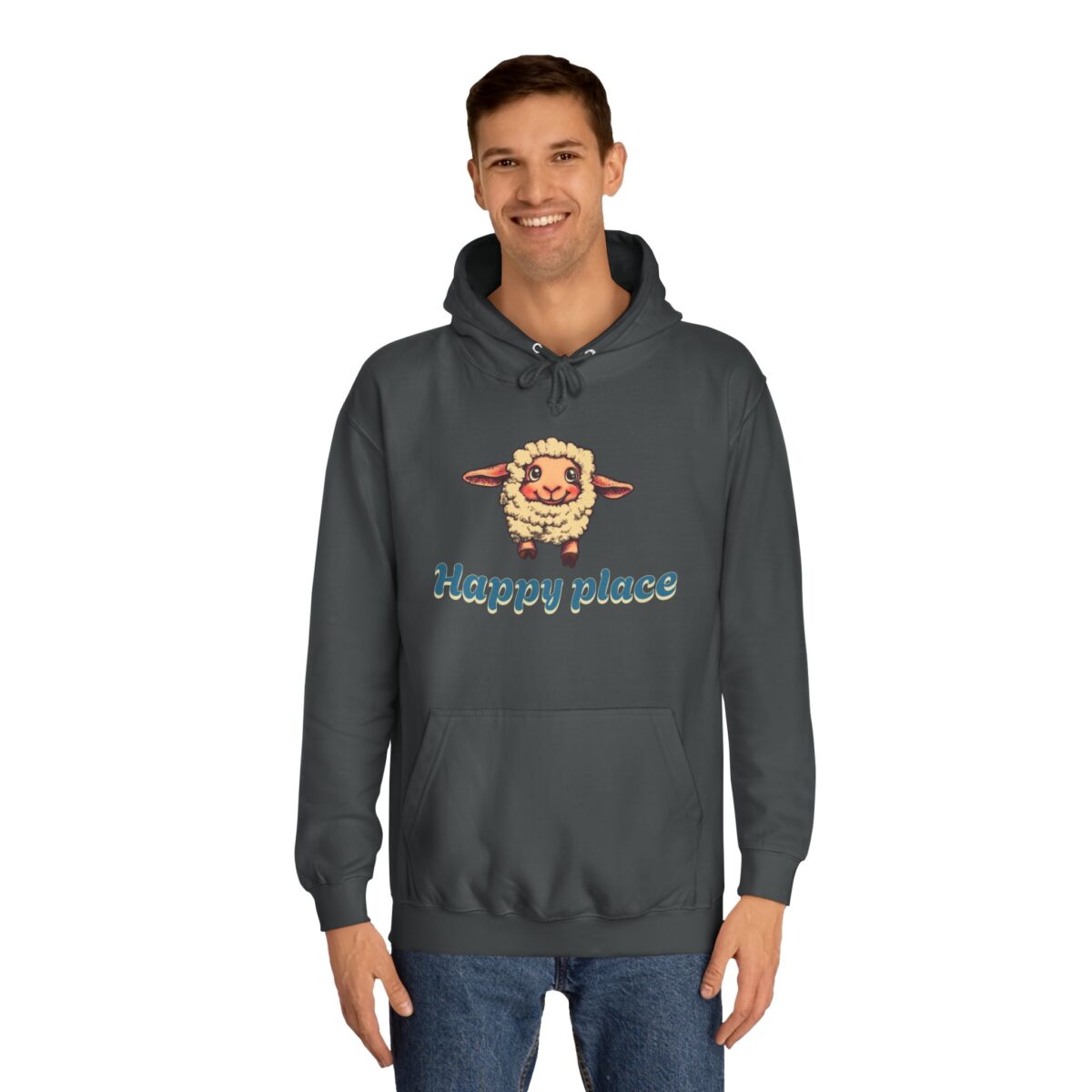 Happy place Unisex College Hoodie - Image 19