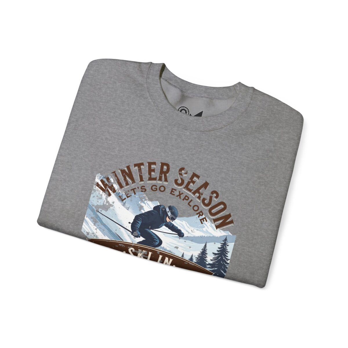 Ski in the national park Unisex Heavy Blend™ Crewneck Sweatshirt - Image 23