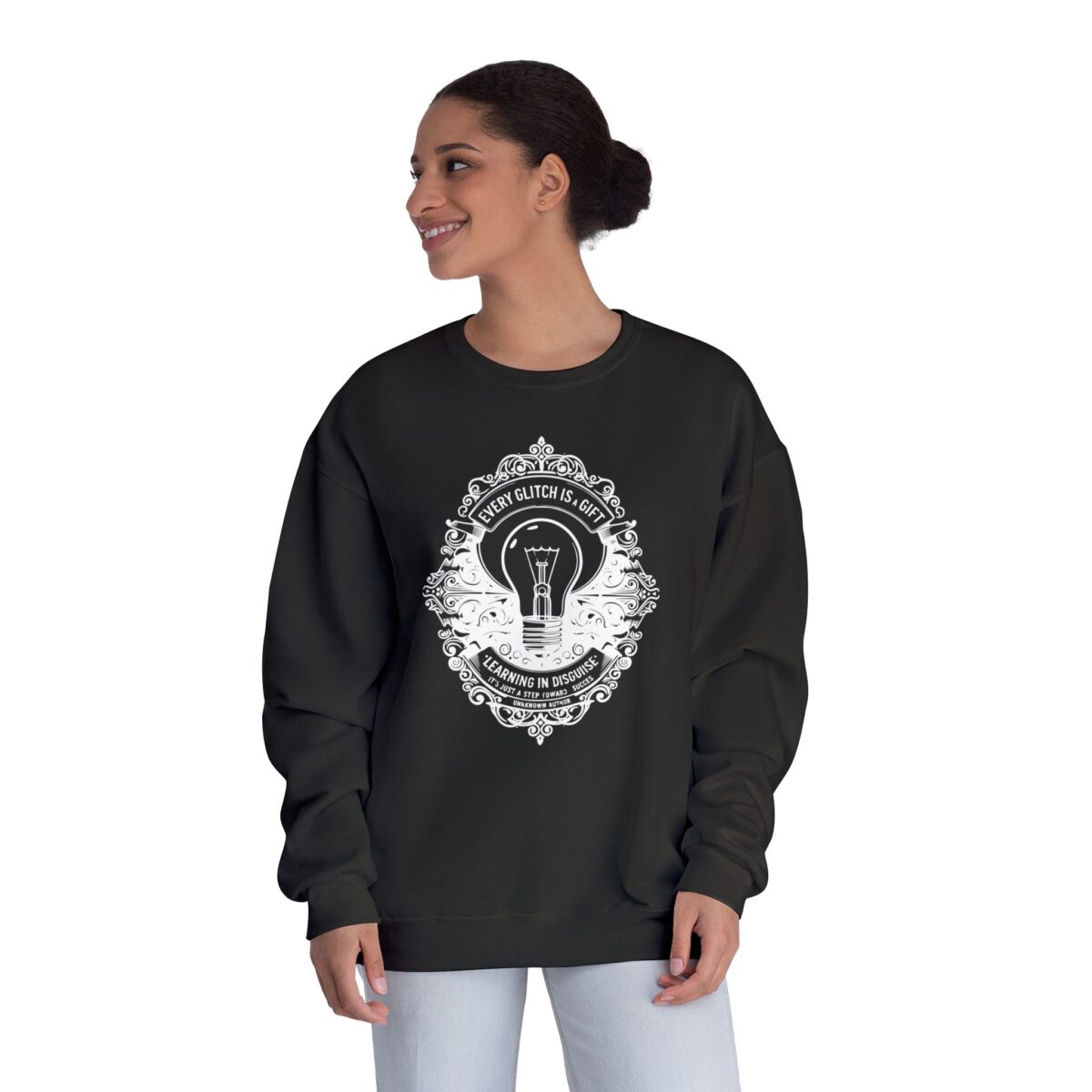 EVERY GLITCH IS A GIFT Unisex NuBlend® Crewneck Sweatshirt - Image 4