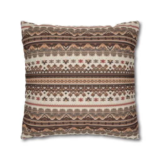 Warm Nordic Knit  Faux Suede Square Pillowcase - Image 15