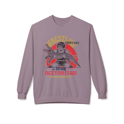 Face your fears Unisex Midweight Softstyle Fleece Crewneck Sweatshirt - Image 13