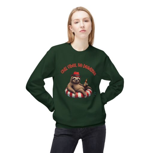 Chill vibes no deadline Unisex Midweight Softstyle Fleece Crewneck Sweatshirt - Image 19