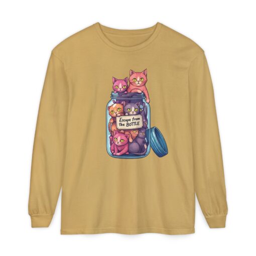 Escape from the bottle Unisex Garment-dyed Long Sleeve T-Shirt - Image 21