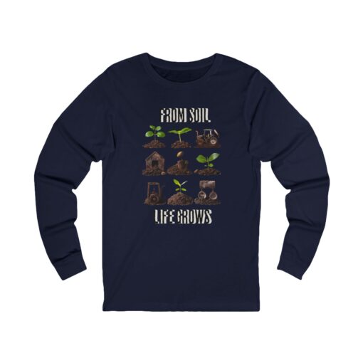Life grows from soil Unisex Jersey Long Sleeve Tee - Image 9