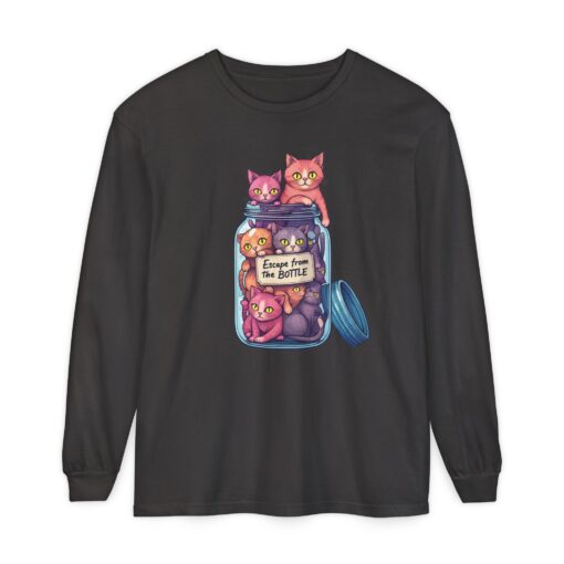 Escape from the bottle Unisex Garment-dyed Long Sleeve T-Shirt - Image 57