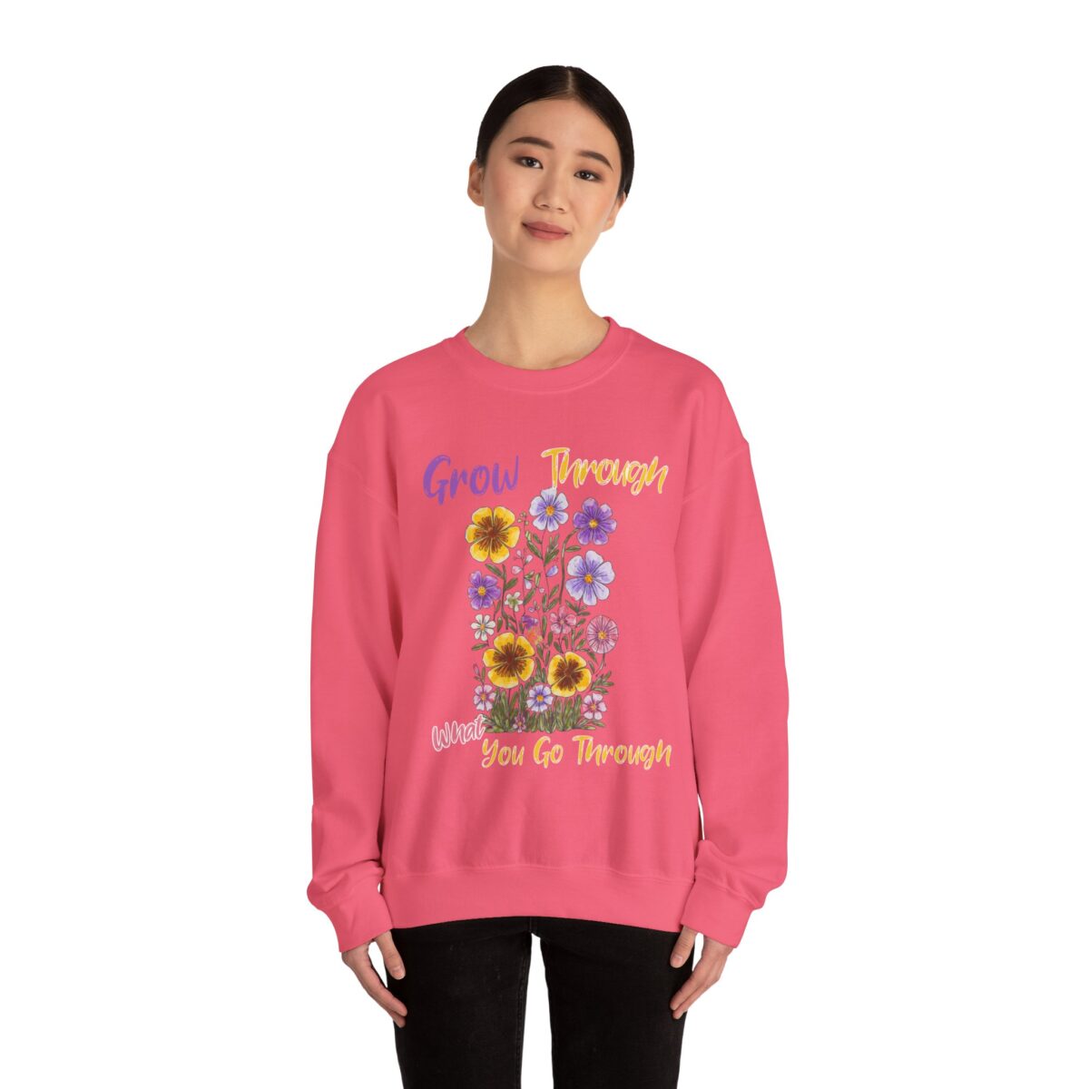 Grow Through What You Go Through Unisex Heavy Blend™ Crewneck Sweatshirt - Image 16