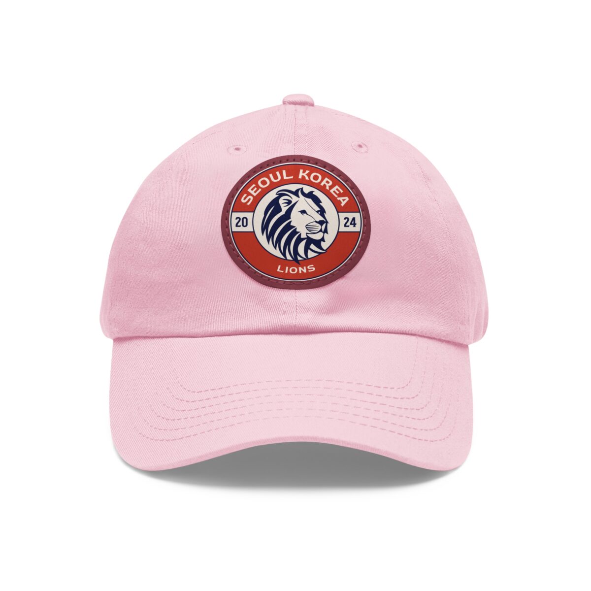 Seoul Korea Lions Hat with Leather Patch (Round) - Image 37