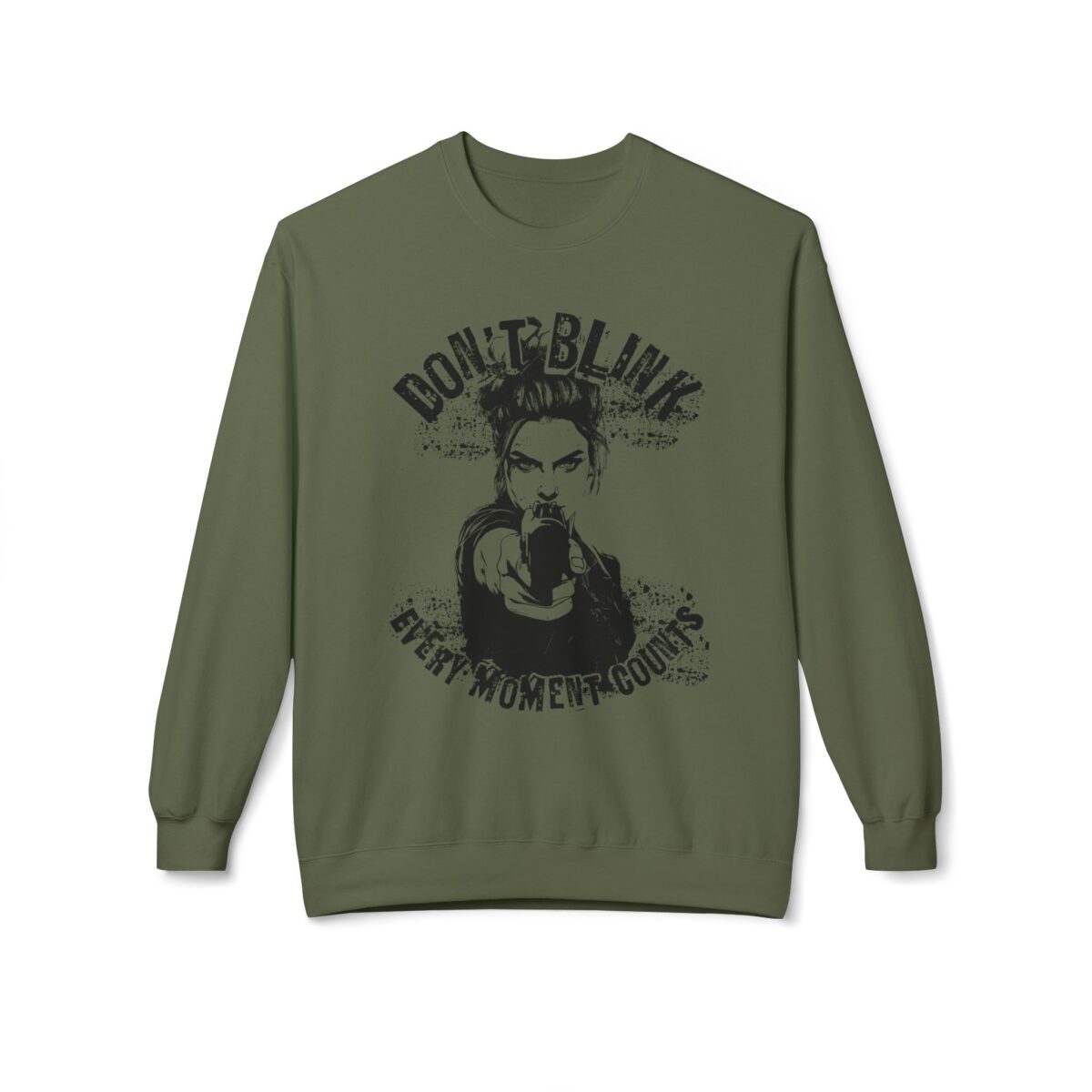 Don't Blink Unisex Midweight Softstyle Fleece Crewneck Sweatshirt - Image 5