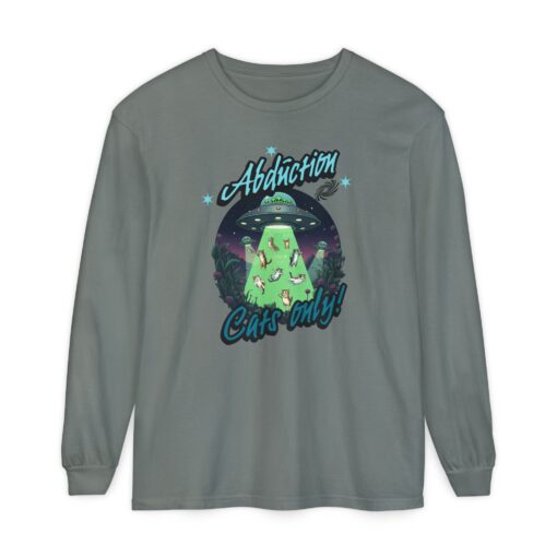 Abduction cats only! Unisex Garment-dyed Long Sleeve T-Shirt - Image 33