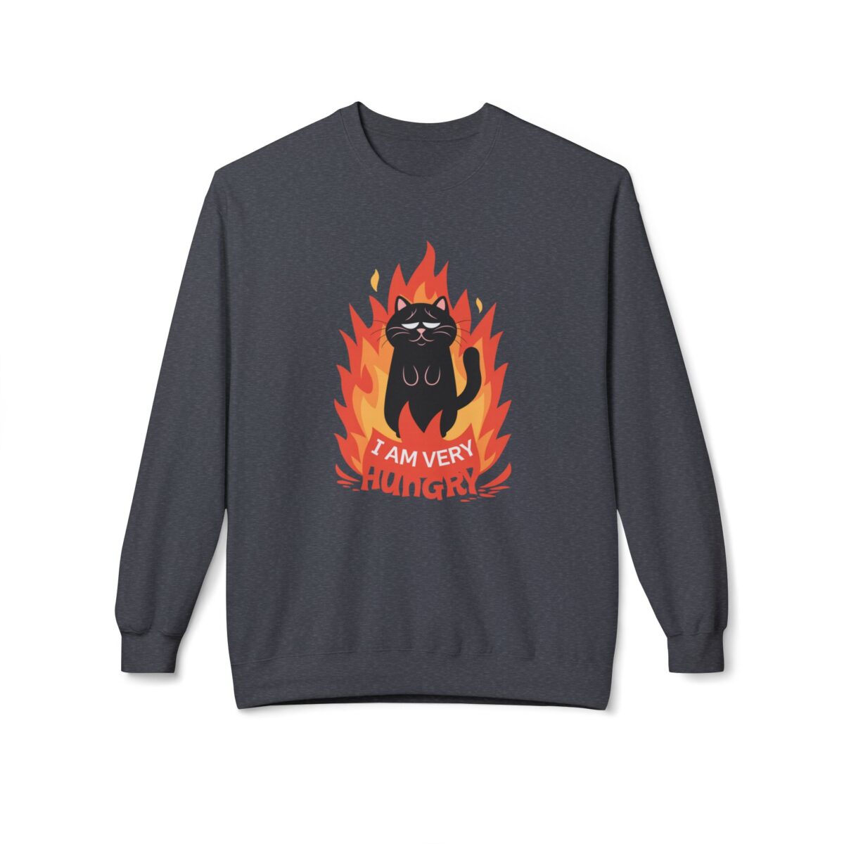 I am very hungry Unisex Midweight Softstyle Fleece Crewneck Sweatshirt - Image 5