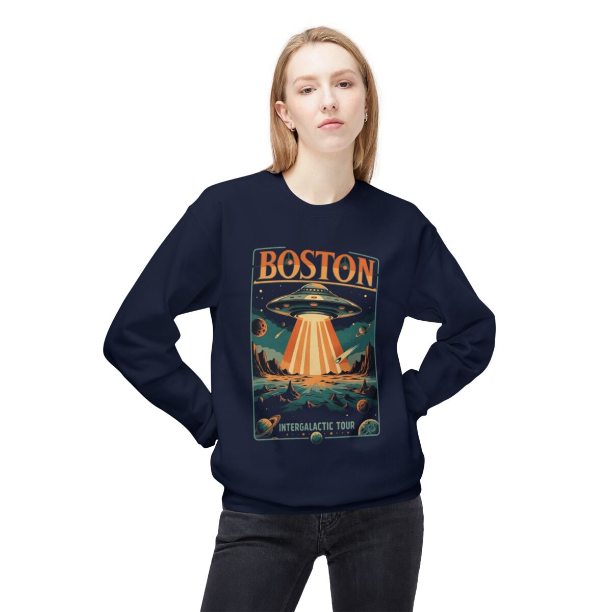 Boston Unisex Midweight Softstyle Fleece Crewneck Sweatshirt - Image 19