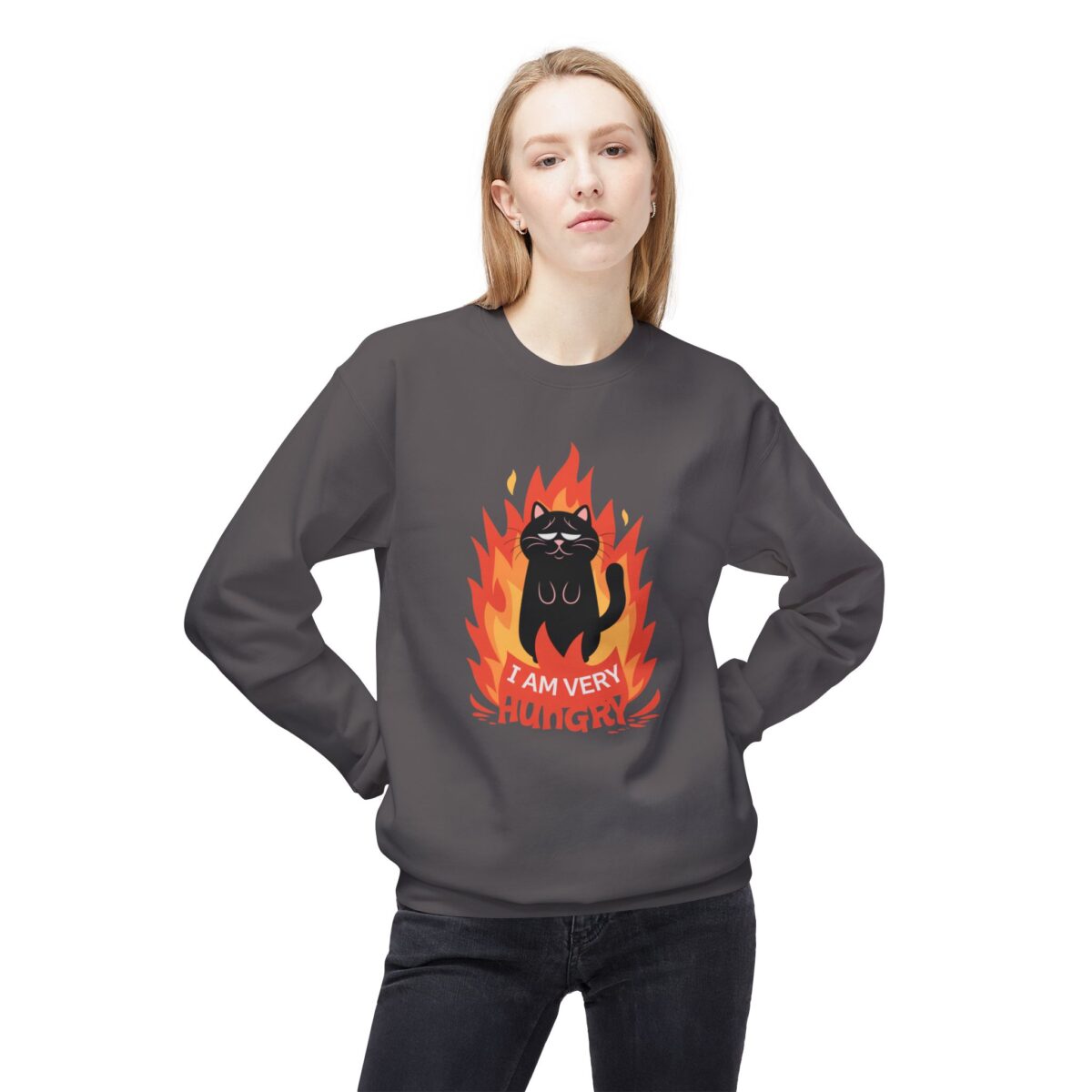 I am very hungry Unisex Midweight Softstyle Fleece Crewneck Sweatshirt - Image 11