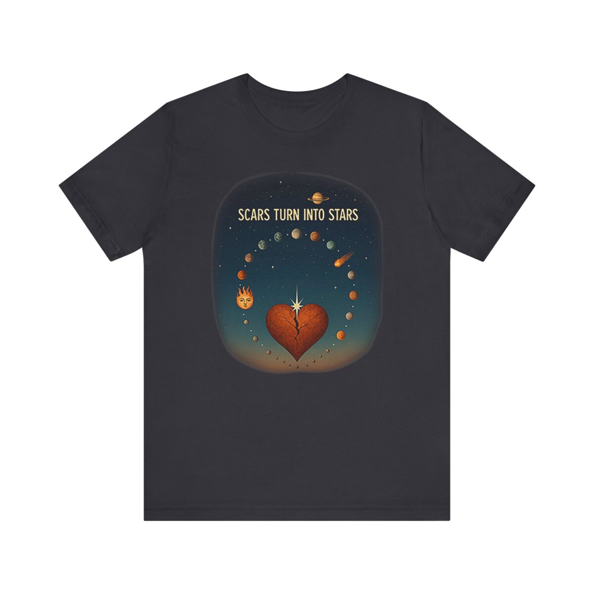 Scars Turn Into Stars Unisex Jersey Tee - Inspirational Meditation Shirt - Image 5