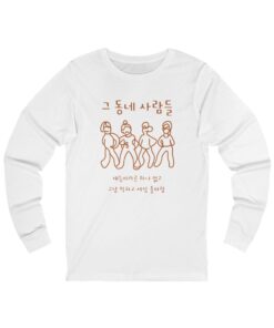 Unisex Long Sleeve Tee - Korean Art Design with Dance Figures
