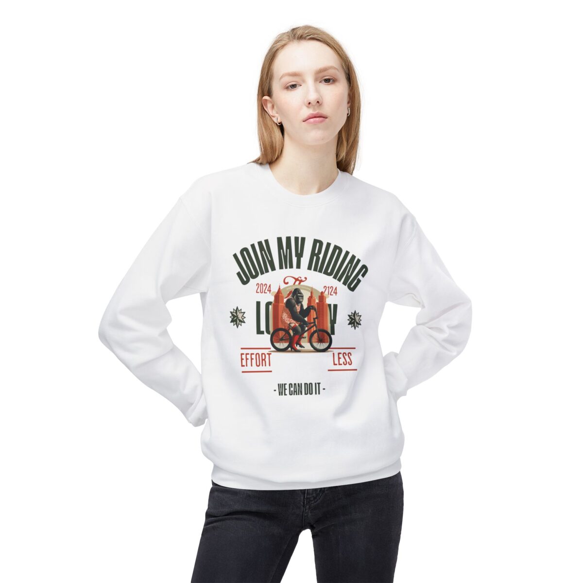 Join My Riding? Unisex Midweight Softstyle Fleece Crewneck Sweatshirt - Image 7