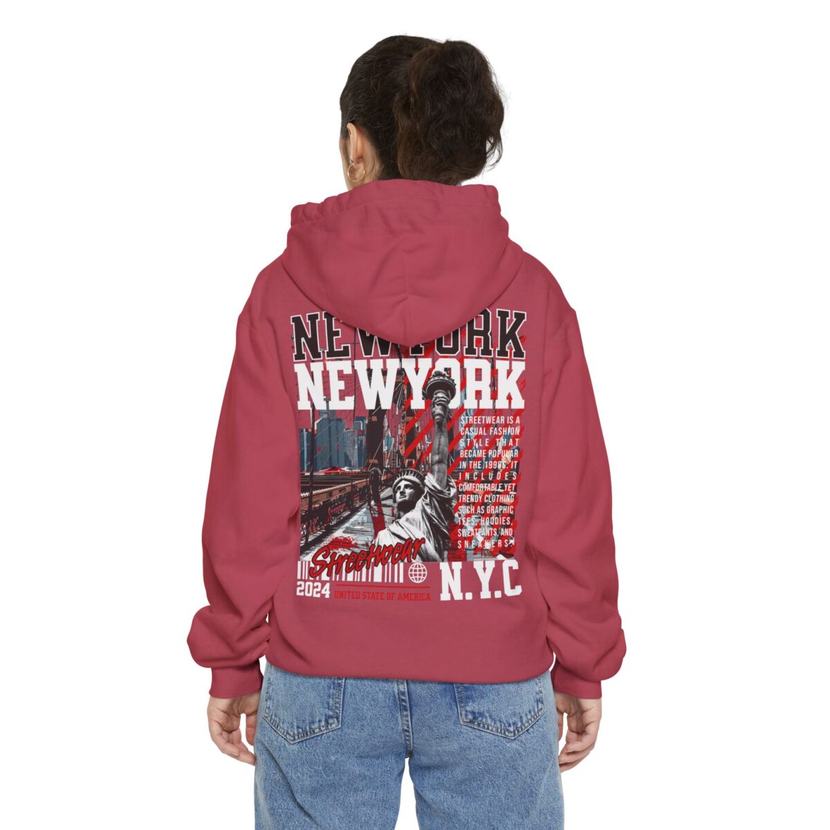 New York Streetwear Unisex Garment-Dyed Hoodie - Image 32